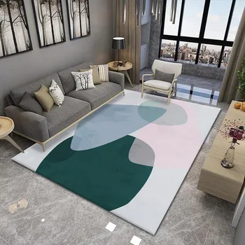 Скандинавски абстрактен геометричен килим за хол, модерен Обикновен чай маса, възглавници, килими, хол, Голяма Площ, обхваната от подови изтривалки на разположение