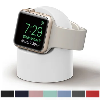 Поставка за зареждане на Apple Watch, силикон безжично зарядно устройство, тенис на притежателя, скоба за Samsung Galaxy Watch 4 5 40 46 мм, аксесоари