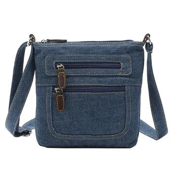 Модерни сини дънкови чанти през рамо, дамска чанта, класически чанта-месинджър, чанти, дамски чанти-прашка през рамо, bolsa feminina 2023