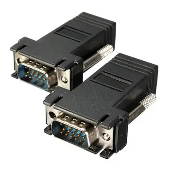 50 бр./лот удължител за VGA за да се свържете с локалната мрежа за видео CAT5 CAT6 мрежов кабел RJ-45 Adap Нова