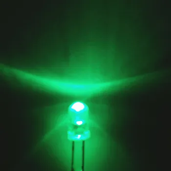 Безплатна доставка на 1000 бр./лот Прозрачен кръг led 5 мм зелен цвят led лампи зелен светоизлучающий диод F5mm Зелен светодиод