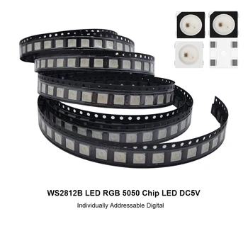 WS2812B led чип 5050 RGB SMD Черно-бяла версия на WS2812 Индивидуално адресуемый цифров 5 В 10 ~ 1000 бр.