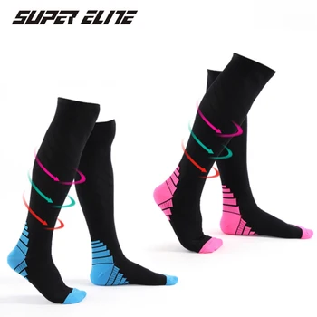 2023 Компресия чорапи Мъжки и Женски Дълги спортни Футболни чорапи, Дълги чорапи над коляното хокейни и Бейзболни чорапи за бягане