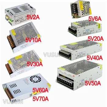vusum Pulse led източник на захранване 5 В Трансформатор за захранване от 110 До 220 v променлив ток в постоянен 5 В 2A 6A 10A 20A 30A 40A 50A 60A 72A на Водача