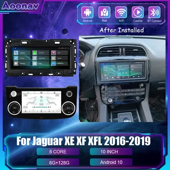 128 Г Авто Стерео Радиоплеер За Jaguar XE XF XFL 2016-2019 Android 10,0 GPS Навигация, Мултимедия Безжичен Главното устройство Авторадио
