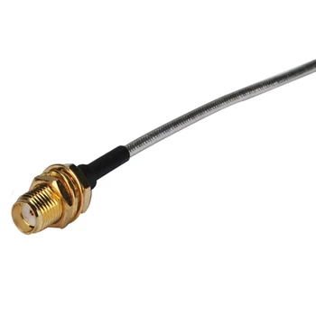 Superbat 5 бр. SMA женски кабел с косичкой на разделителна стена 15 см полужесткий.086 