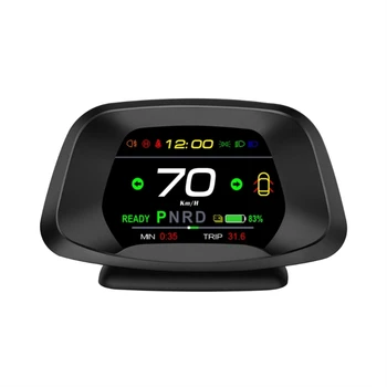 GPS HUD-Head Up Дисплей LED за измерване на Скоростта на Смарт Цифров Сигнал Аларма За Превишаване на скоростта на движение Напомняне Подходящ за модели 3/Y автоаксесоари R2LC
