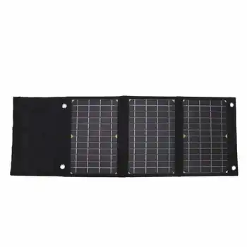 Монокристаллические слънчеви панели 24 W 5 със сгъваем USB порт за Зарядно устройство за слънчеви панели за отдих