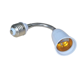 Удължител за основание на лампата E27-E27 18 см, конвертор на притежателя на лампата E27-E27 Огнеупорна Адаптер за контакти лампи, електрически крушки