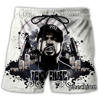 phechion/нови модни мъжки/дамски ежедневни панталони с 3D принтом Ice Cube, новост, градинска дрехи, мъжки свободни спортни Шорти L68