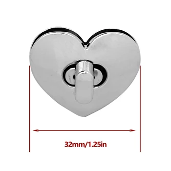 1 Метална чанта във формата на сърце с превръщането брава и ключалка Кожен занаят, дамска чанта, чанта през рамо, чантата, аксесоарите на 