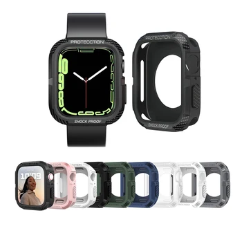 Калъф за Apple Watch Case 44 мм 40 мм 45 мм 41 мм 8 se 6 5 3 За iWatch Series Accessorie TPU Screen Protector 7 Калъф