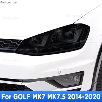 За GOLF MK7 MK7.5 2014-2020 Външна Фаровете на Колата Срещу надраскване на Предната Лампа Оттенък TPU Защитно Фолио Аксесоари За Ремонт на Стикер
