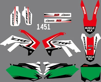 1451 Мотоциклетът Екип от Графики и Фонове Dirt Sticker Kit Етикети са Подходящи За CRF250 2010 2011 2012 2013 CRF450 2009 2010 2011 2012