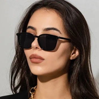 2023 Нови Модни Слънчеви Очила Дамски Маркови Дизайнерски Ретро Правоъгълни Слънчеви Очила Дамски Ins-Популярните Цветни Реколта Квадратни Очила