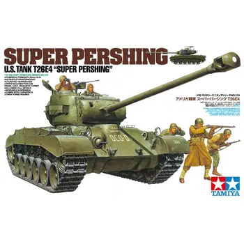 Tamiya 35319 1/35 Мащаб Super Pershing американски танк T26E4 в събирането, конструктори, пластмасови играчки за хоби колекция за възрастни