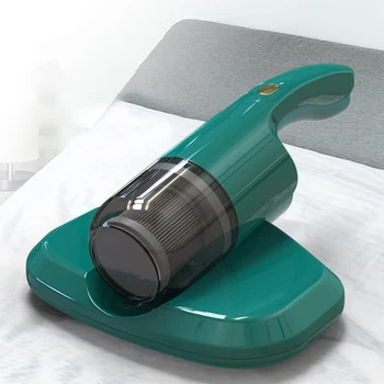 Прахосмукачка за легла, ръчна прахосмукачка за дълбоко в матрака, с 2 режима на смесване на 6000 в минута, моющийся филтър, зелен