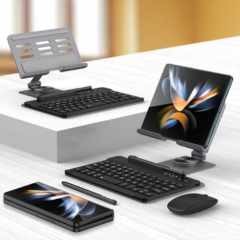 На мобилния офис обзавеждане поставка за телефон Samsung Galaxy Z Fold 4 3 2 Регулировочная поставка слот за химикалки с клавиатура със сензорно перо, мишка