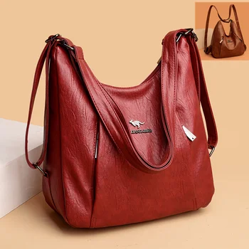 Натурална брандираната чантата е от мека кожа, с висококачествена дамска чанта 2023, дамски чанти-месинджър голям Капацитет, женствена чанта през рамо