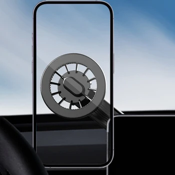 Магнитен кола за телефон, разширяване на дисплея, съвместимост на предното стъкло, противоскользящее, въртящо се на 360 градуса, гъвкава основа за Tesla Model 3/ Y
