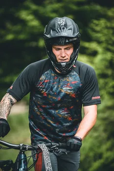 2023 лятна велосипедна фланелка с къс ръкав, риза мтб, риза за мотокрос и офроуд, спортно облекло за скоростно спускане на ендуро мотоциклет, командване на майк