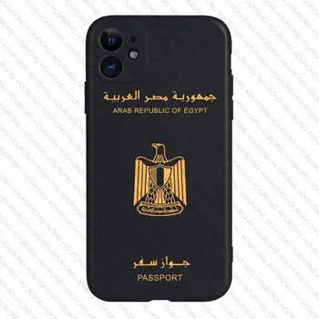 Калъф за паспорт в Египет за iPhone 15 14 Pro Max 13 12 11 Mini X XR XS 7 8 6S Plus SE