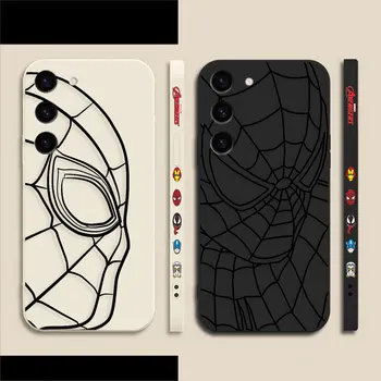 Калъф за Телефон Marvel Spider Man Line За Samsung Galaxy S22 S23 S21 S20 FE S11 S11E S10 S10E S9 S30 Ultra Plus 4G 5G Shell Case