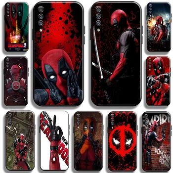 Marvel Deadpool за Samsung Galaxy A50, калъф за телефон, седалките от течен силиций, TPU, пълна защита Carcasa