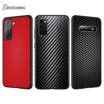 Силиконов калъф, изработени от въглеродни влакна със структурата на Отрова за Samsung Galaxy S20 S21 FE Ultra S10 S10E Lite S8 S9 S7 Edge Plus Калъф за вашия телефон