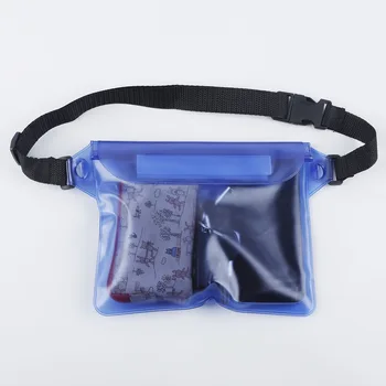 Водоустойчив поясная чанта, изработена от PVC Прозрачен черешката Трехслойная водоустойчива чанта Удебеляване на мобилен телефон Водоустойчива чанта за гмуркане