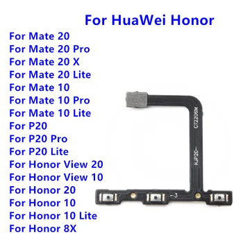Бутон за включване изключване на звука Бутон за регулиране на силата на звука Гъвкав кабел за HuaWei Honor View 10 Mate 20 X P20 Pro Lite 8X резервни Части