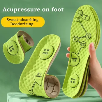 EVA 3D Стелка за точков масаж на краката за обувки, Дишаща дезодорант, стелки за масаж на акупунктурни точки, Спортни Вложки за маратонки, накладки