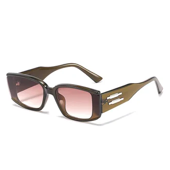 Модни реколта квадратни слънчеви очила за жени и мъже, луксозен марка, дизайнерски пътни слънчеви очила, с наклон в малка рамка, Женски нюанси UV400