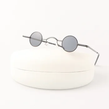 Класически Кръгли Очила в стил Пънк, Мъжки Маркови Дизайнерски Vintage Слънчеви Очила, Мъжка Мода, Индивидуалност, Стил Хип-Хоп, Огледални Слънчеви Очила De Sol