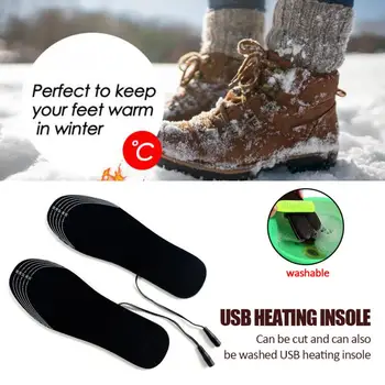 Могат да бъдат нарязани USB-нагревателната стельку, обувные стелки с електрически нагревател, Топли чорапи, нагревател за краката, USB-зима топло за краката