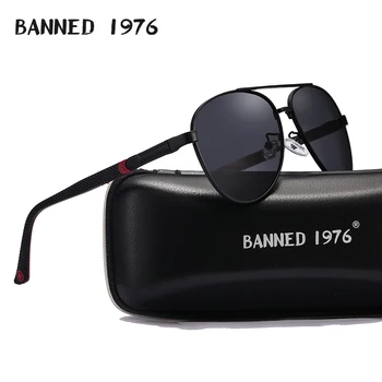 ЗАБРАНЕНИ 1976 HD Поляризирани Включване на слънчеви очила в метални рамки Дизайнерски Дамски Мъжки Feminin Търговска марка Oculos Мъжки Нова реколта очила