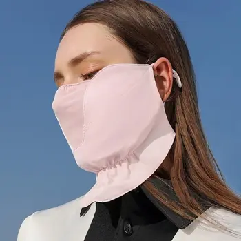 Дишаща спортна маска за лице с защита от uv, ледена копринен шал за лице, уличен забрадка с регулируема катарама за шофиране, пешеходен туризъм, Лов