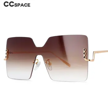 54126 Женски слънчеви Очила в Голям размер, без рамки, луксозни Модерни дамски очила с UV400, Vintage слънчеви Очила