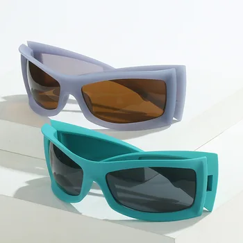 Тенденцията Y2K Eyewear Vintage Слънчеви Очила В стил Киберпънк, Слънчеви Очила За Мъже И Жени, Квадратни Пънк Очила, Спортни Очила в Стил Хип-Хоп, Gafas De Sol