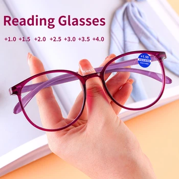 Очила за четене със синьо осветление, женски, ультралегкие, с висока разделителна способност, по-големи рамки, които правят умора, мъжки слънчеви очила за четене