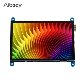 Aibecy 5-инчов капацитивен сензорен дисплей с резолюция от 800*480, Малък портативен монитор с поддръжка на интерфейс USB, осветление