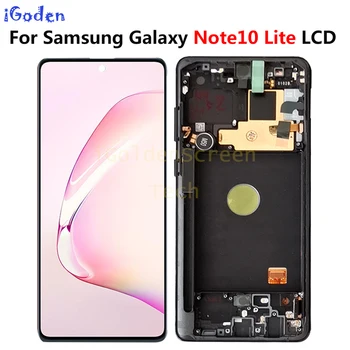За Samsung Galaxy Note 10 lite LCD дисплей N770F/DS N770F/DSM с Рамным дисплей Сензорен Екран Дигитайзер За Samsung note10 lite Дисплей