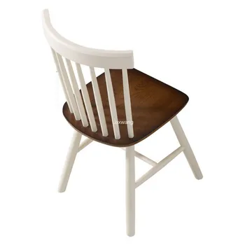 Скандинавските трапезни столове, американски кът за стол от масивна дървесина, обикновен Провинциален стол за почивка, кафе, стол с подаде дървена облегалка, кухненски мебели