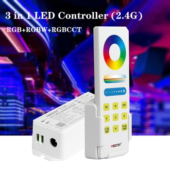 Miboxer 3 in1 (RGB + RGBW + RGBCCT) Led контролер 2,4 Ghz Радиочестотни дистанционно управление с осветени закъснение на изключване