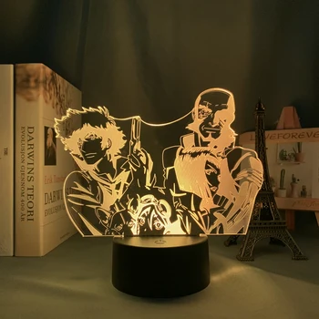 Аниме Cowboy Bebop led лампа за спални, декоративен лека нощ, детски подарък за рожден Ден, Манга, Cowboy Bebop, 3D нощна лампа