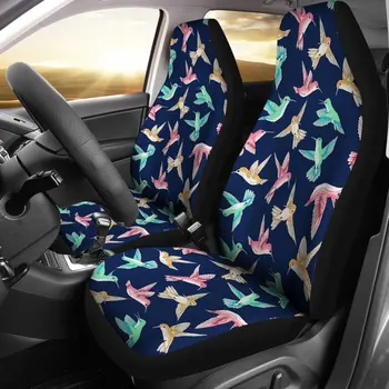Цветен калъф за седалка, Колибри, Комплект за автомобилни покривала за автомобилни седалки, 2 бр., автоаксесоари, автомобилни постелки