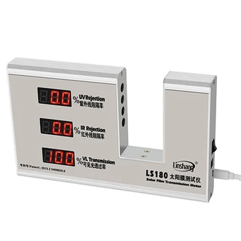 Прозорец Tinti Meter LS180 Linshang Измерител на Пропускливост на Слънчевата UV Филм 365 нм IR 1400 нм Отклонение от Видимата Светлина 550 нм Коефициент на Топлопреминаване на