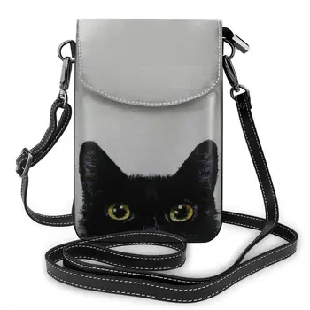 Котешка чанта през рамо с котешка кожена чанта Многофункционални улични дамски чанти trend модел наградата на дамска чанта през рамо