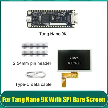 За Tang Nano 9K FPGA Goai Development Board GW1NR-9 RISC-V RV Обучение дънна Платка Със 7-инчов SPI Гол Екран