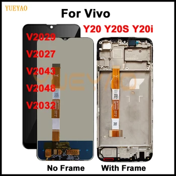 Дисплей За VIVO Y20 Y20s Y20i LCD Сензорен дисплей и Цифров Преобразувател В Събирането на V2029 V2027 V2043 V2048 V2032 LCD Екран С Рамка